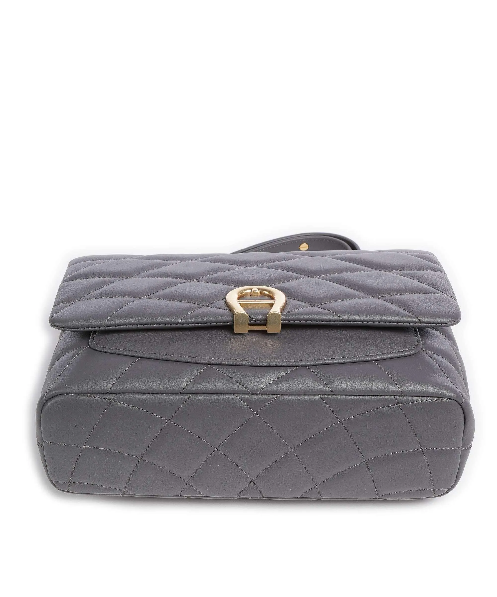  Aigner Maggie M Borsa a spalla pelle di vacchetta finemente grana grigio  