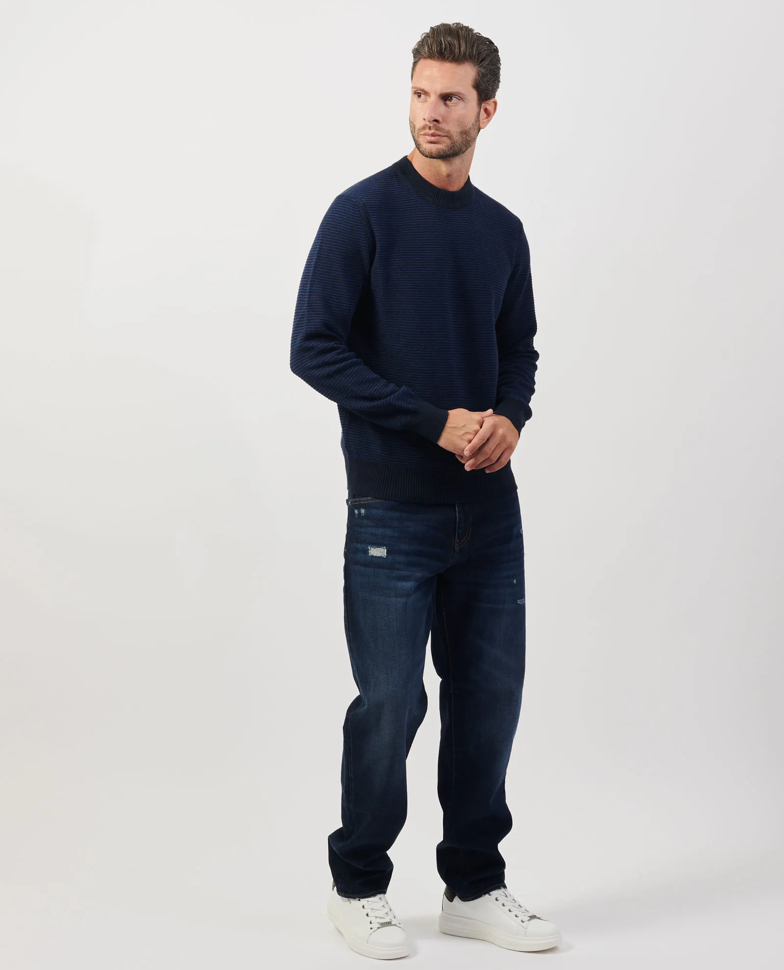 BOSS      Maglione Boss regular fit in misto cotone