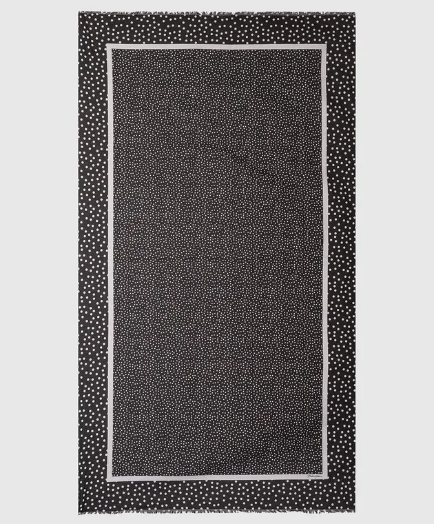 Dolce&Gabbana Pareo nero con piselli O4A01JFI5IM