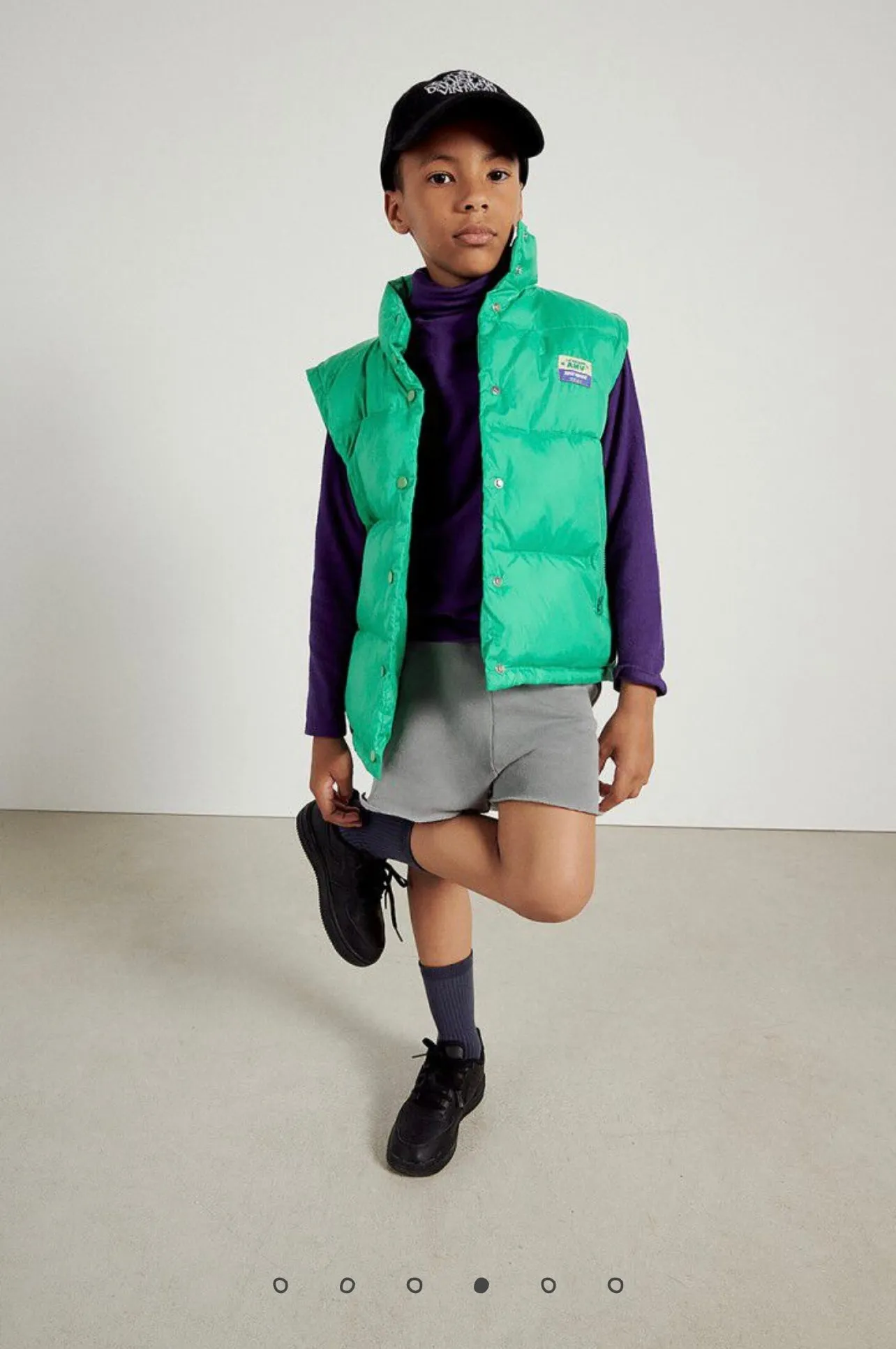 Gilet imbottito verde per bambini