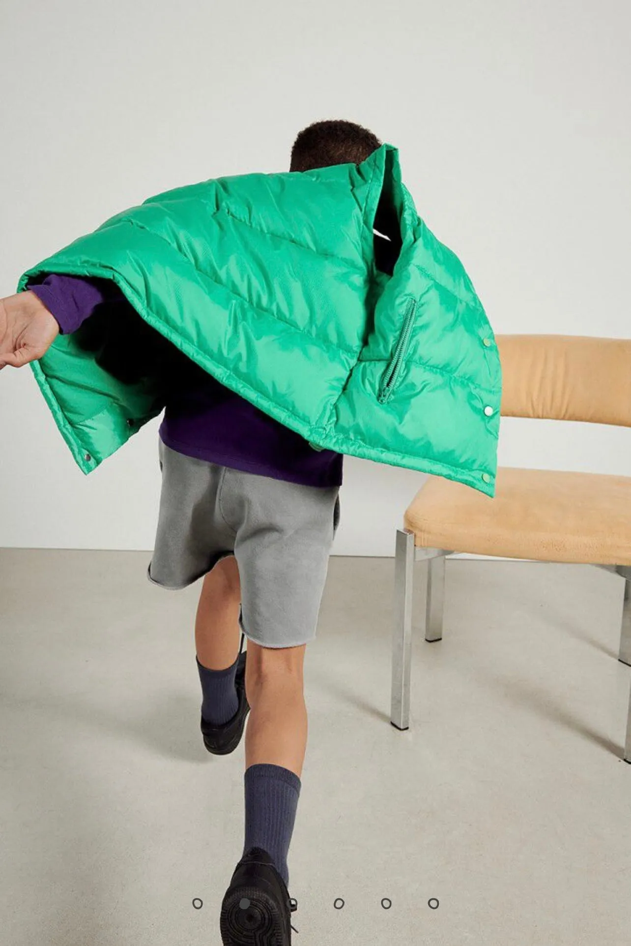Gilet imbottito verde per bambini