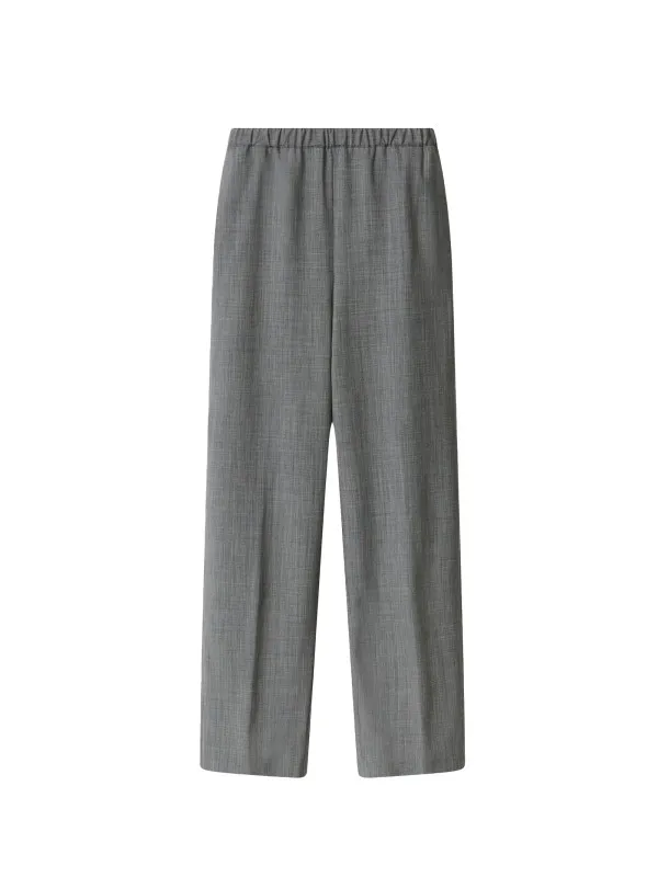Gray jogging trousers in fresh wool