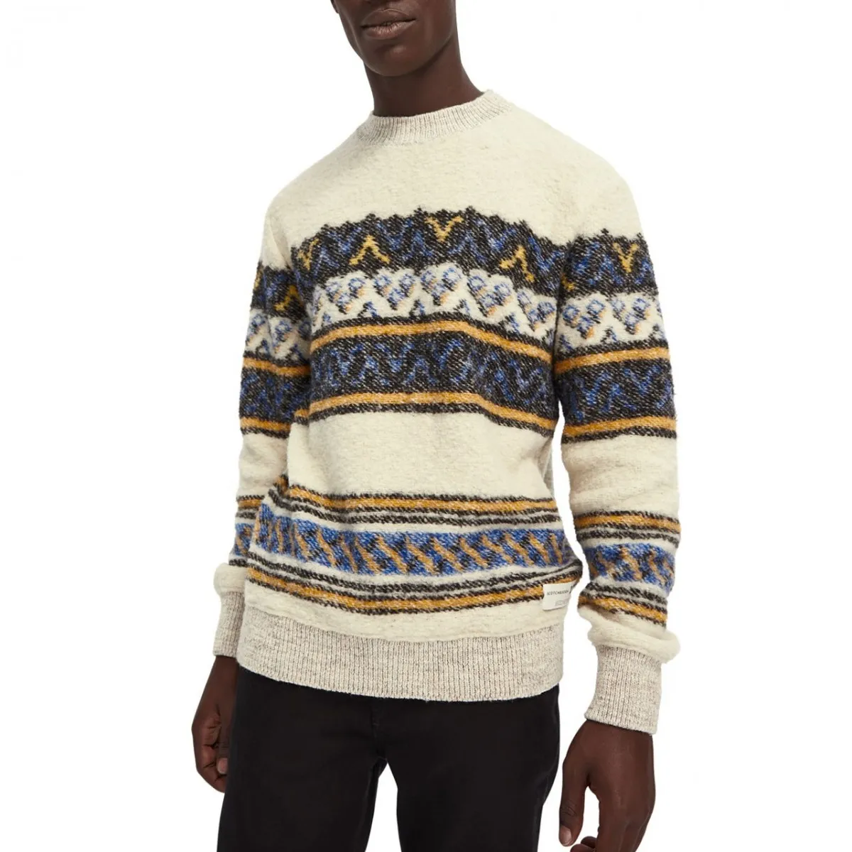Maglione Bouclé In Misto Lana , Bianco