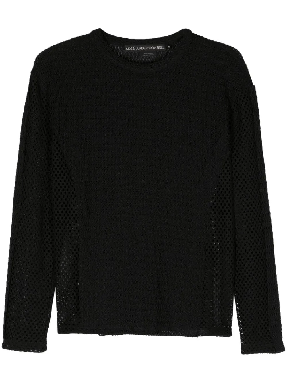 Maglione Dellen traforato in nero - unisex