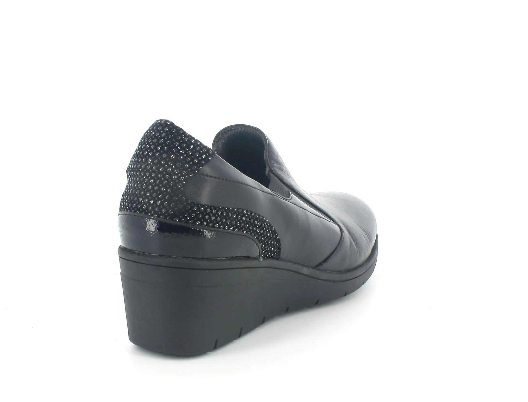 Melluso donna scarpe accollate in pelle nera