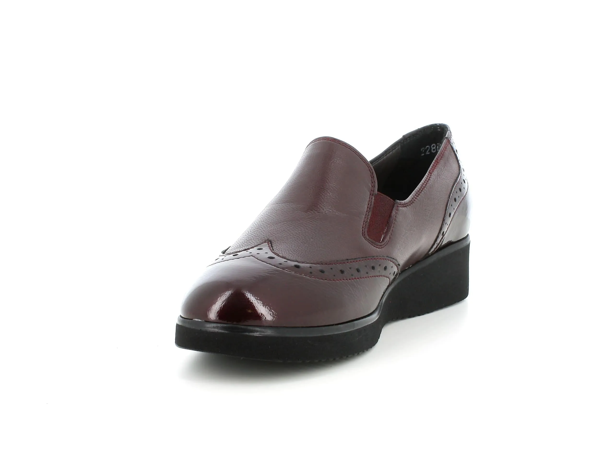 Melluso donna scarpe basse in pelle bordeaux
