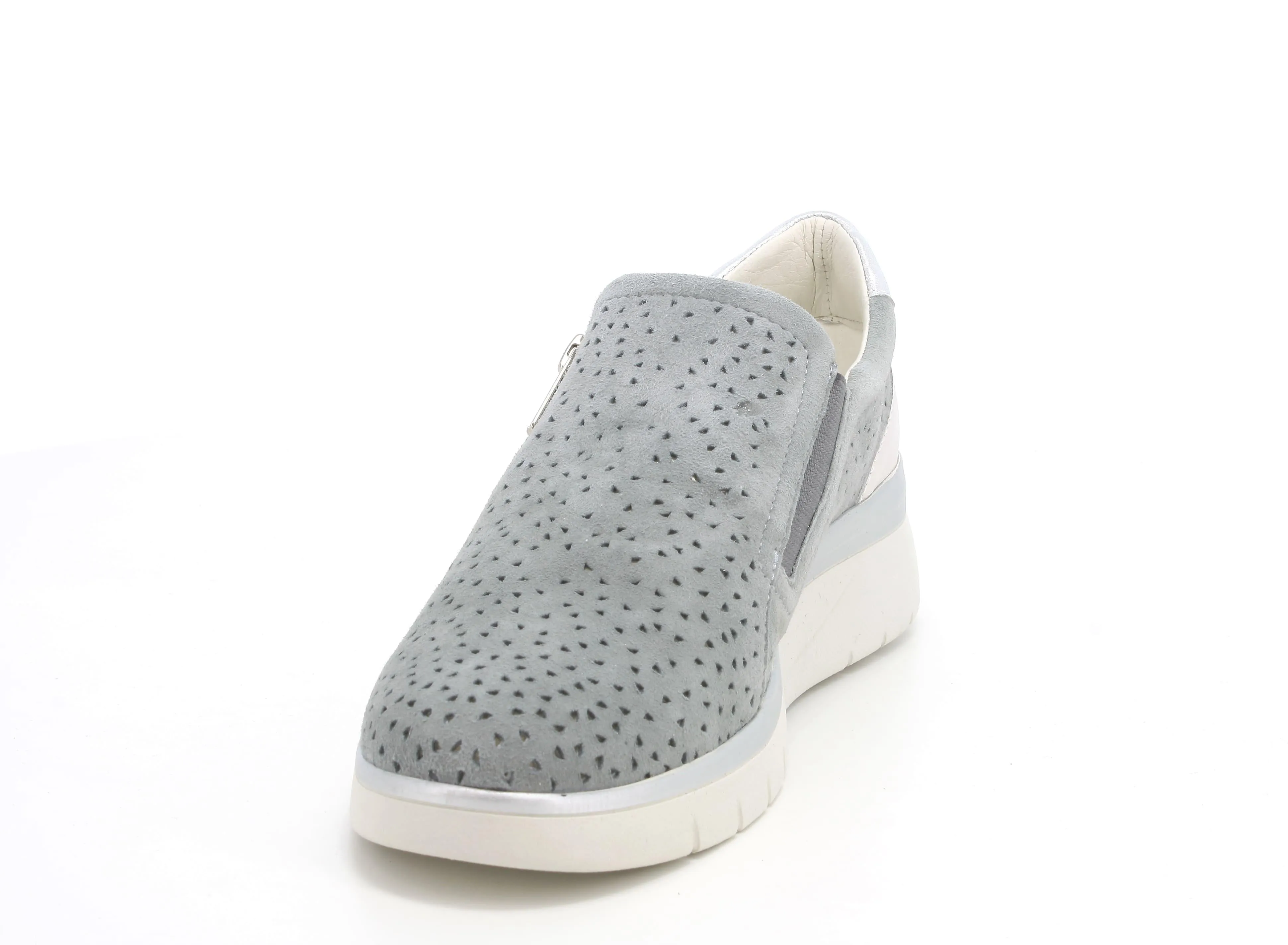 Melluso scarpe basse estive con zip in camoscio