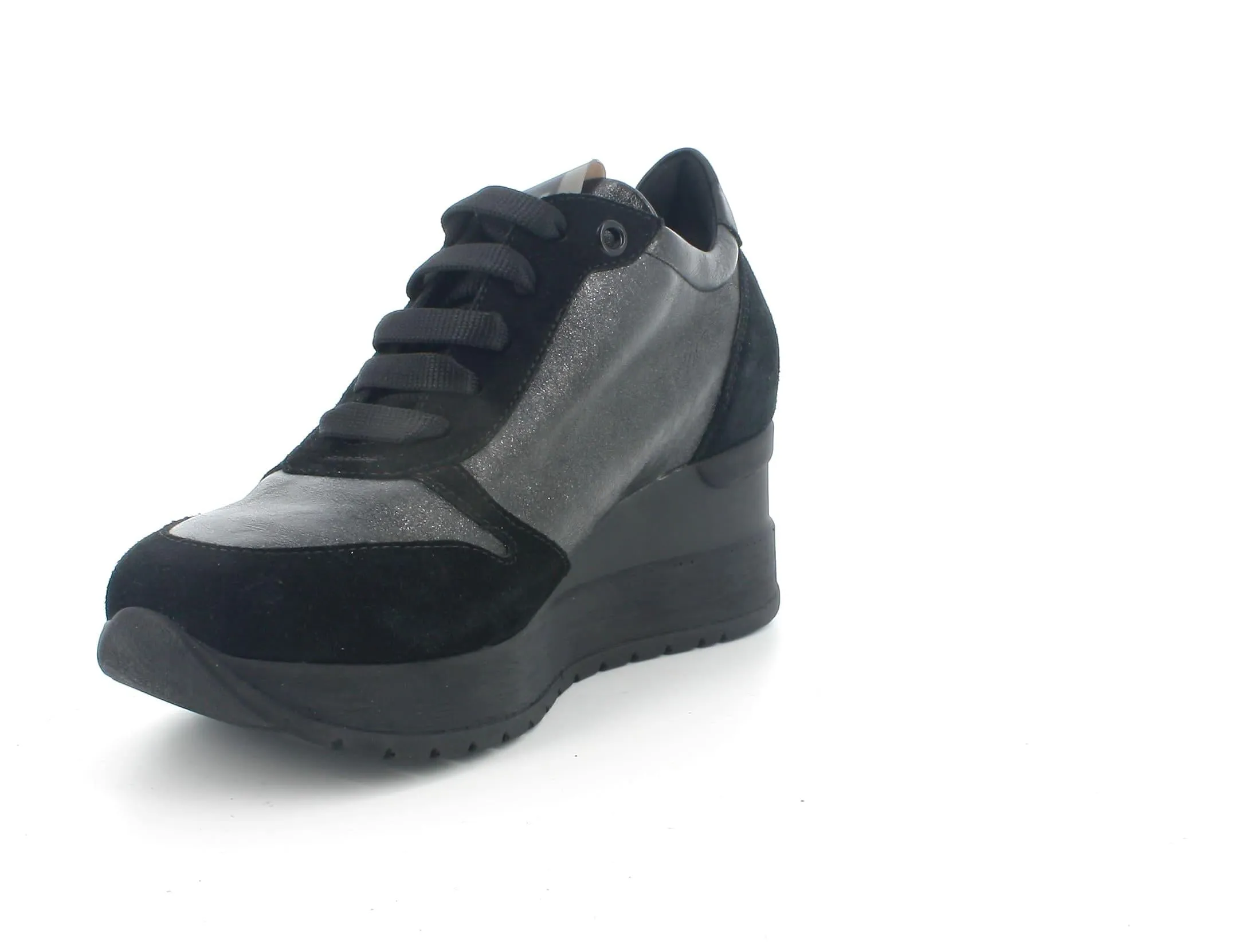 Melluso stringate in pelle metallizzata