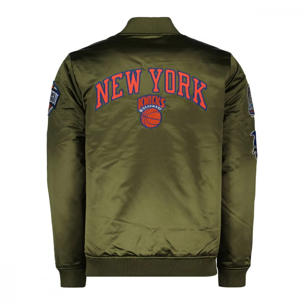 MITCHELL & NESS GIACCA BOMBER SATIN NEW YORK KNICKS
