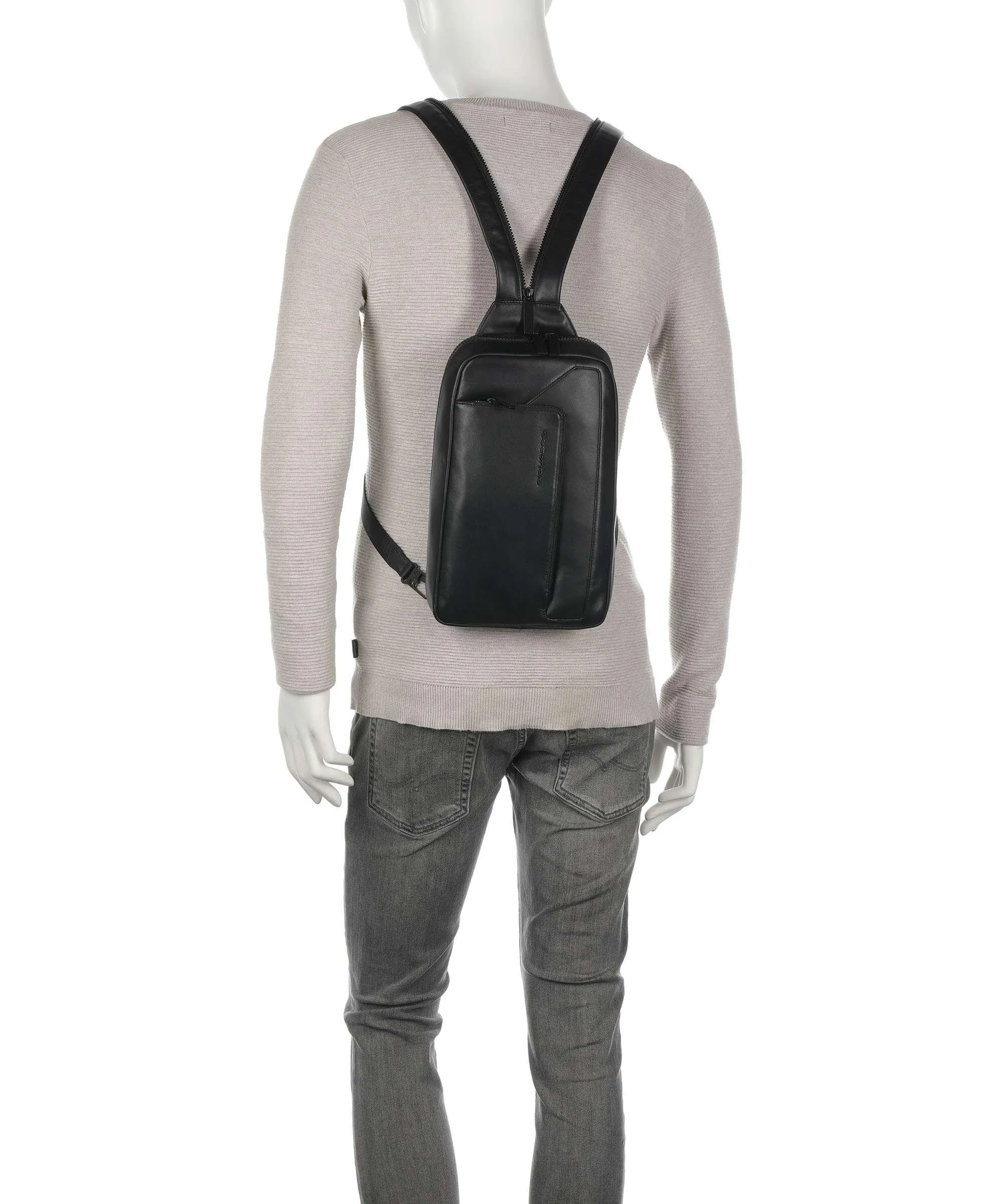  Piquadro Wollem Borsa sling nylon nero  