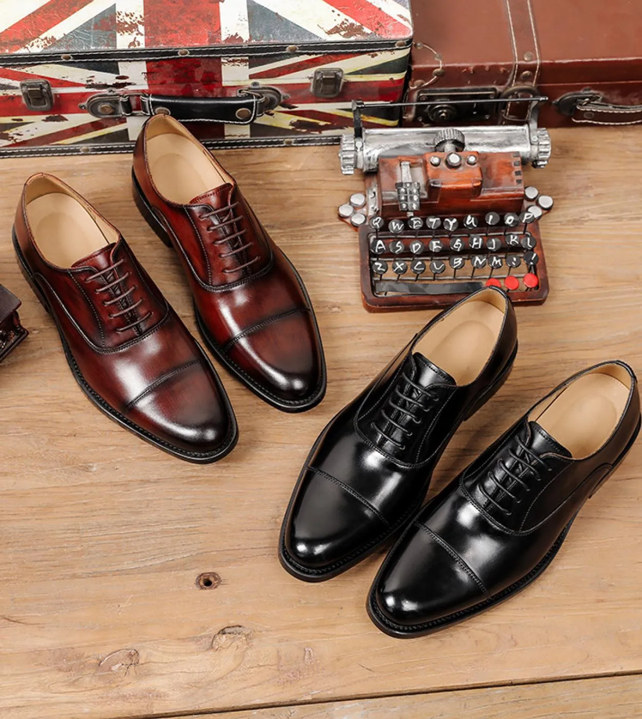 Retro British Trend Designer Scarpe eleganti da uomo Scarpe da ufficio Oxford di qualità in vera pelle di lusso per uomo 2022 Au