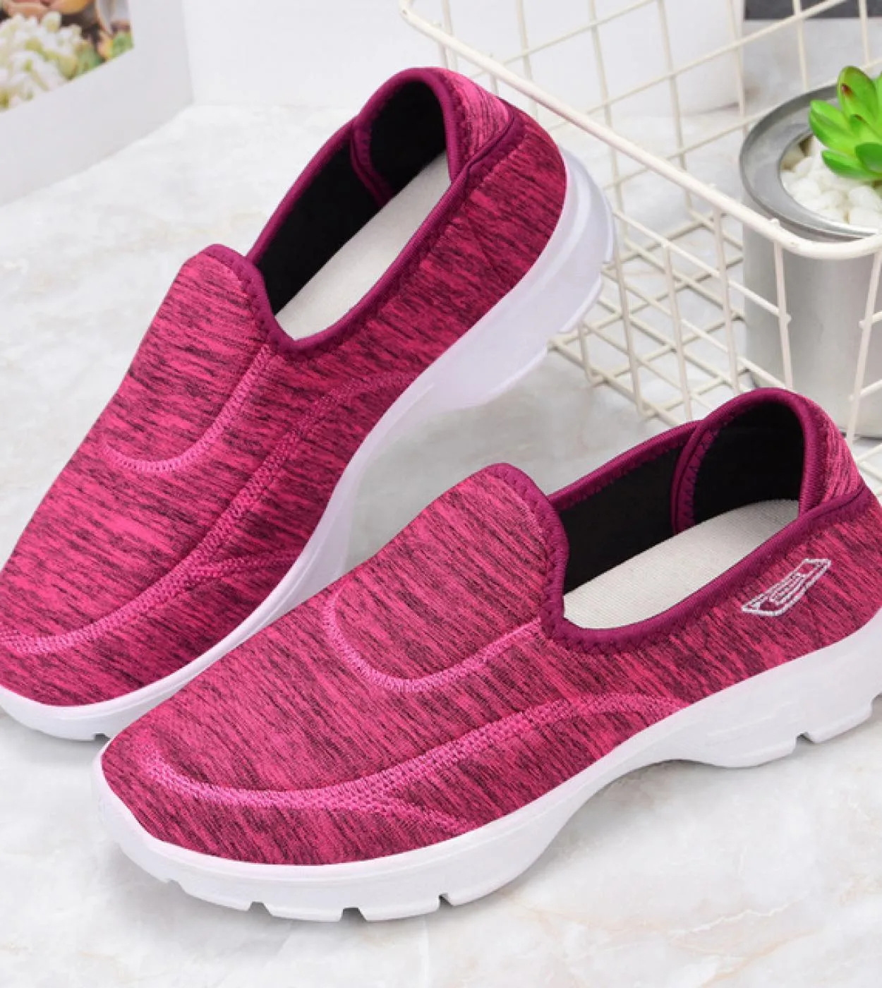 Scarpe da ginnastica con plateau Donna 2022 Scarpe sportive casual leggere antiscivolo Donna Mocassini piatti comfort in mesh tr