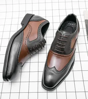 Scarpe Oxford classiche di alta qualità a punta alla moda Scarpe stringate da uomo Stile a punta Mocassino di lusso Pelle di lus