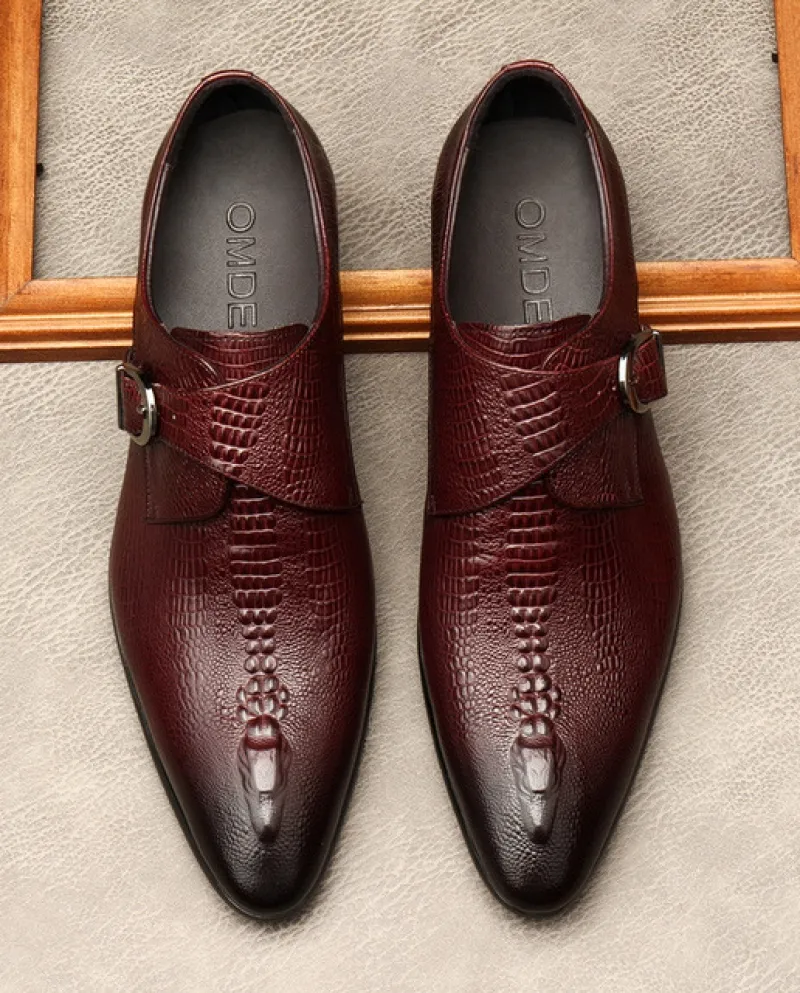 Scarpe Oxford da uomo fatte a mano da uomo Scarpe piatte nere blu in vera pelle con motivo coccodrillo Estate formale da lavoro