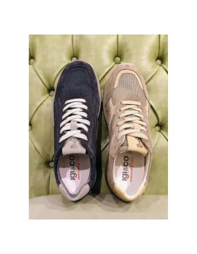 Scarpe sneakers da uomo rialzate dietro