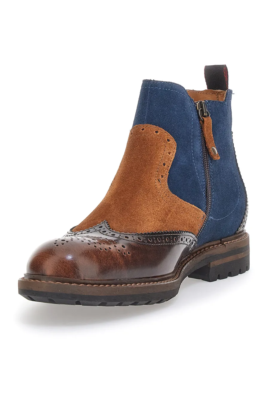 Stivaletti Beatles Cognac Blu Pittarello Plus 1700