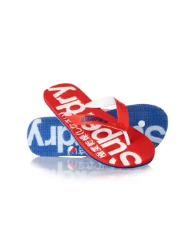 Superdry Mainline Flip Flop Clear Sole Red