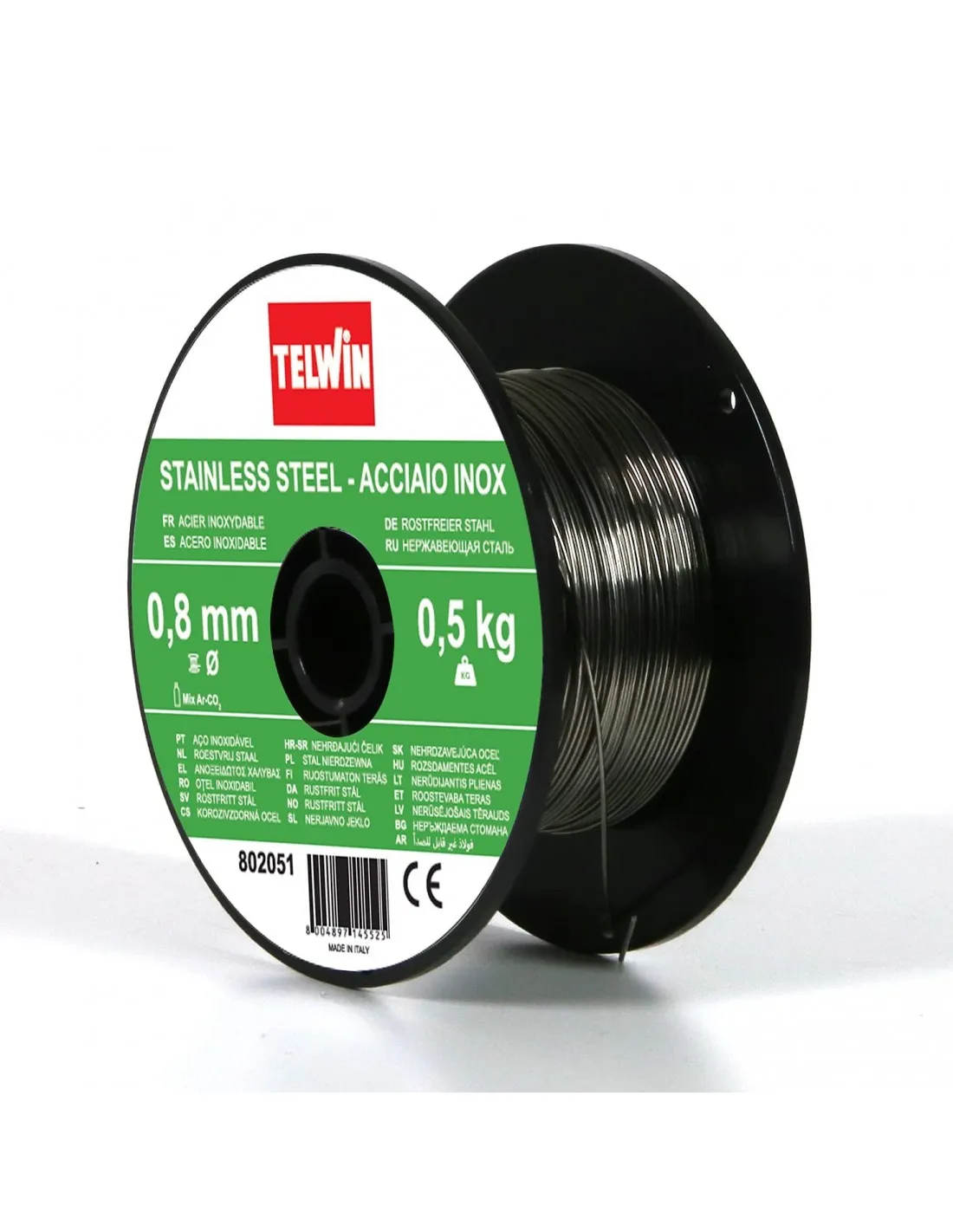 Telwin Bobina Filo Acciaio Inox 0,8 Mm 0,5 Kg