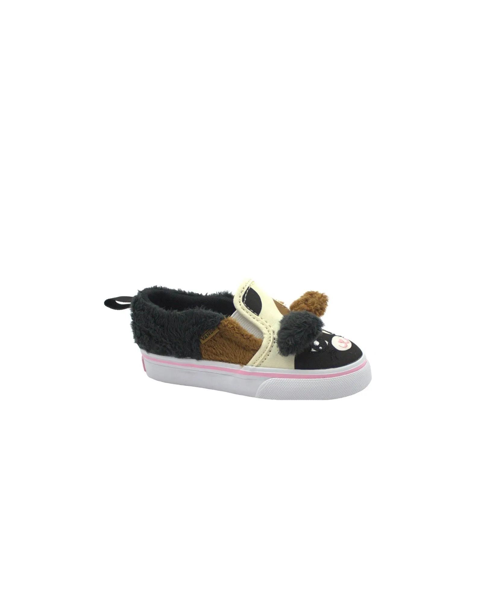 VANS ASHER DJBW1 cat multi white scarpe bambina sneakers slip on elastici + strappo