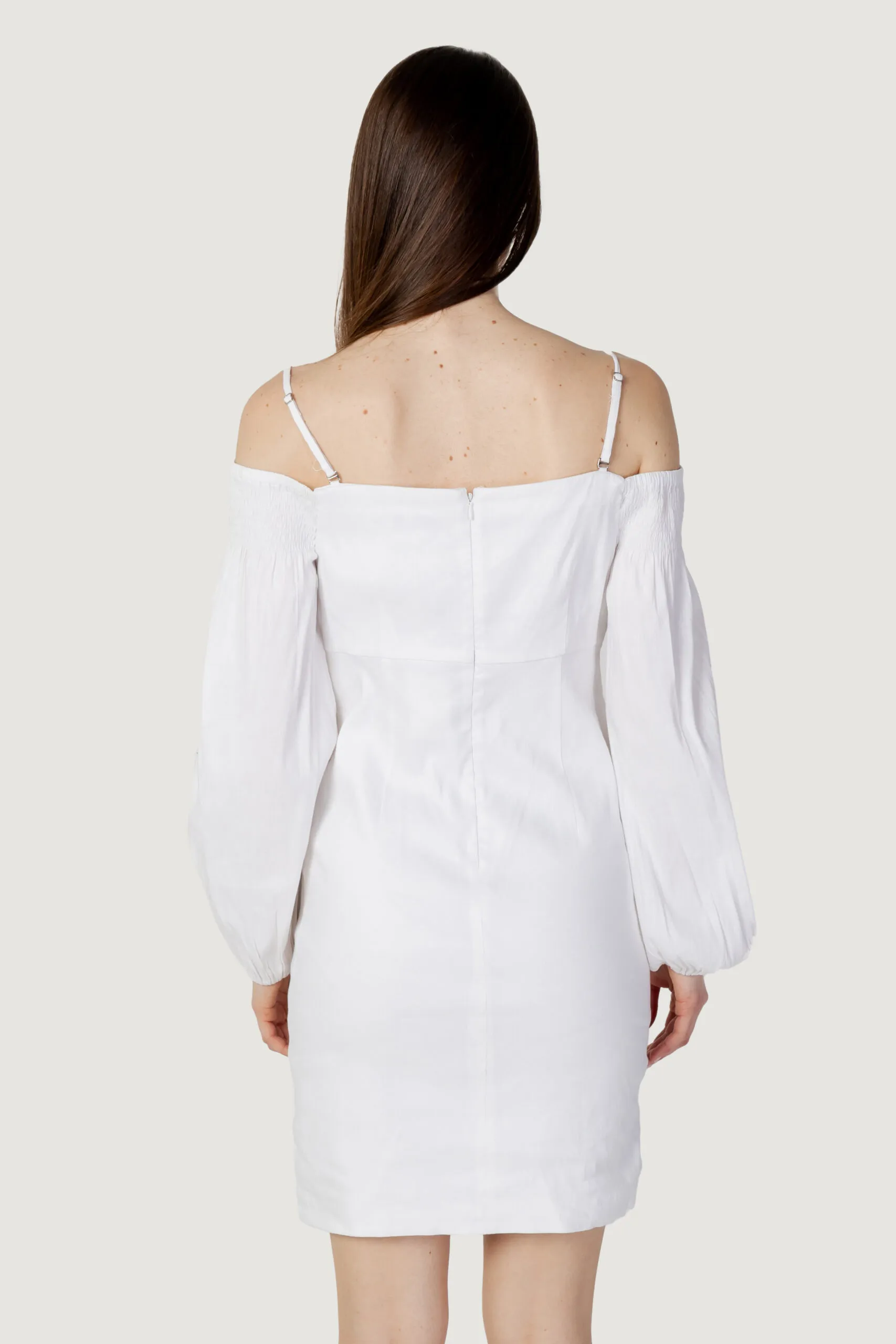 Vestito corto Guess bottoni Bianco
